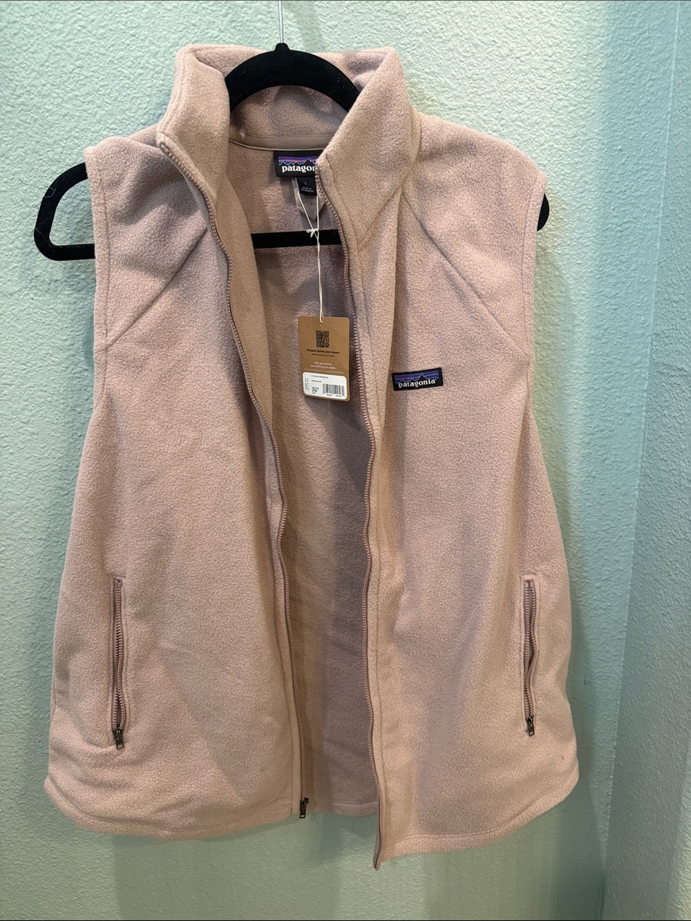 Patagonia Fleece Vest Mauve Large NWT